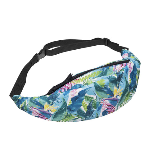 Blue Floral Fanny Pack