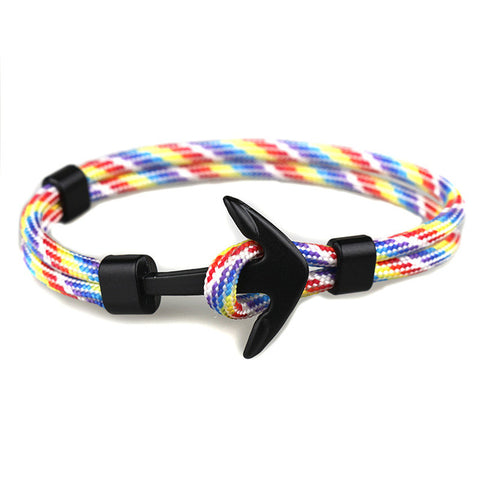 Be Great Anchor Bracelet-Rainbow