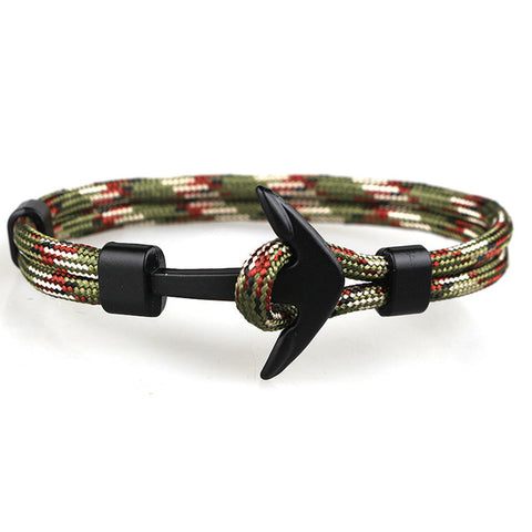 Be Great Anchor Bracelets-Camo and Black