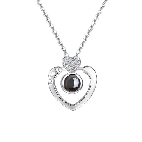 Silver Double Heart Necklace
