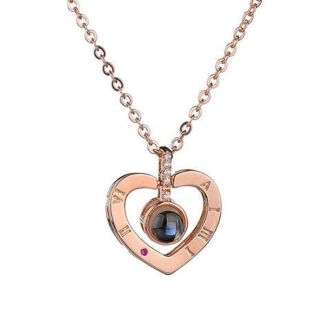 Rose Gold Heart Pendant Necklace