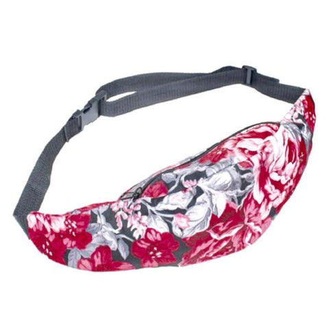 Red & Black Rose Fanny Pack