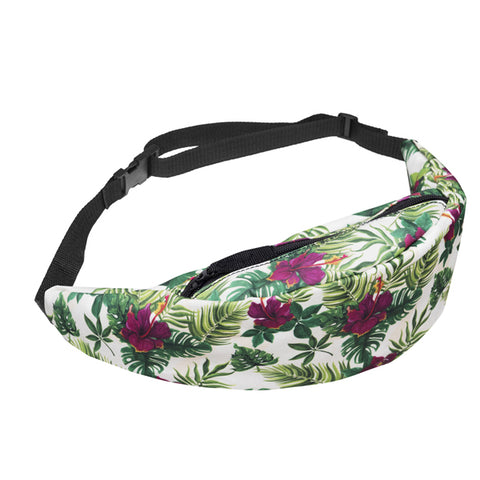 White Floral Fanny Pack