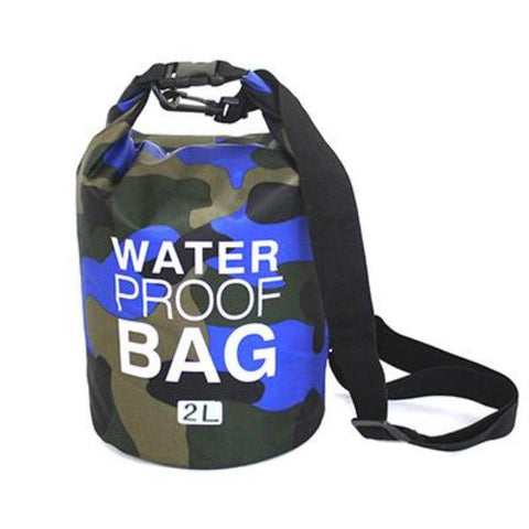Blue Camo Waterproof Bag