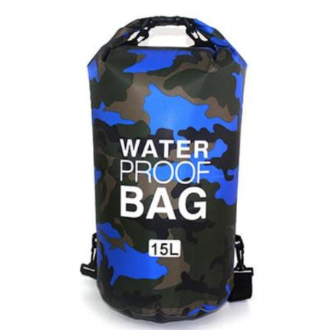 Blue Camo Waterproof Bag