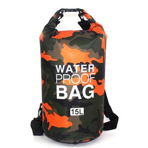 Orange Camo Waterproof Bag