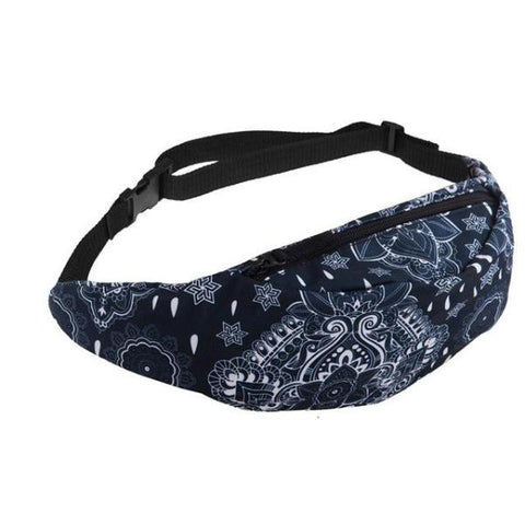 Blue Bandanna Fanny Pack