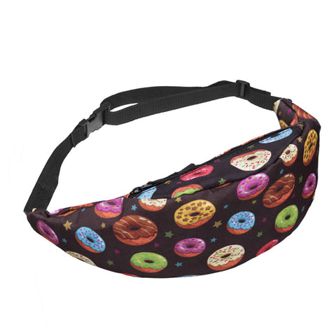 Black Donut Fanny Pack