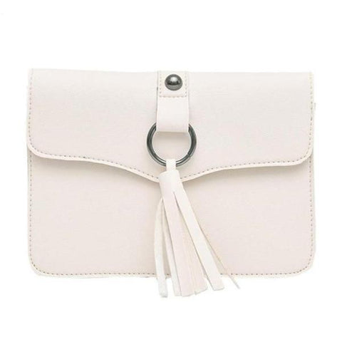 White Tassel Fanny Pack