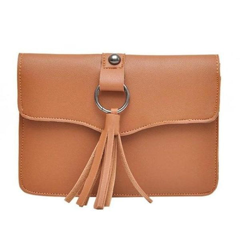 Brown Tassel Fanny Pack