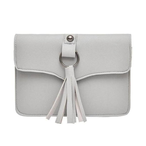 Grey Tassel Fanny Pack