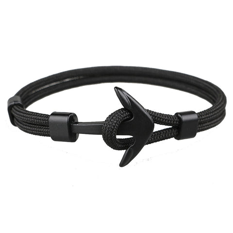 Be Great Anchor Bracelet-Black on Black
