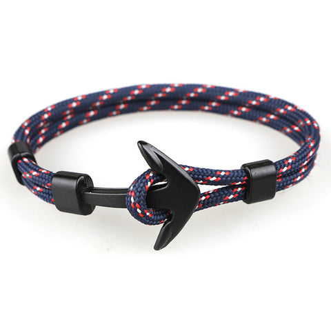 Be Great Anchor  Bracelet-Navy and Red