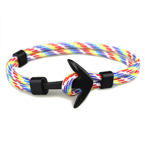 Be Great Anchor  Bracelet-Rainbow
