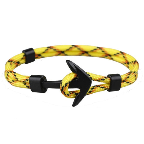 Be Great Anchor  Bracelet-Yellow and Black