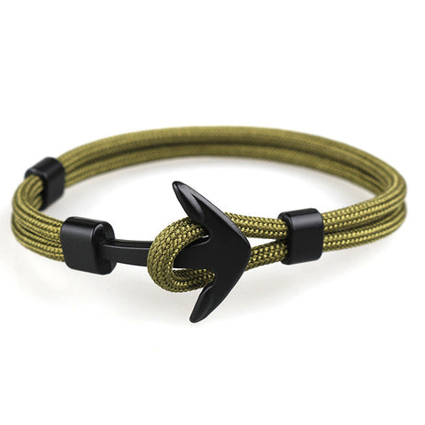 Be Great Anchor Bracelet-Army Green