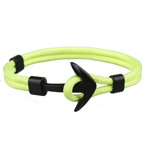 Be Great Anchor  Bracelet-Lime