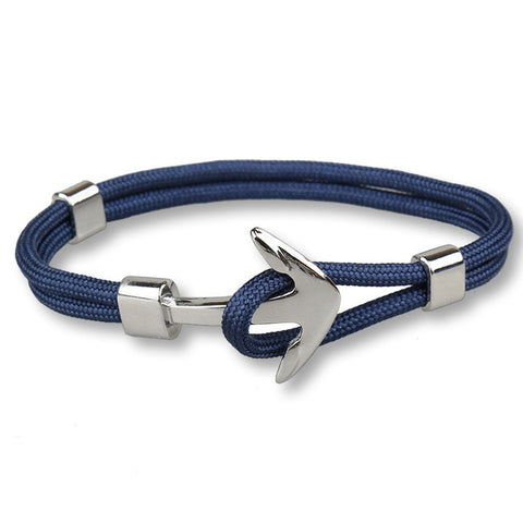 Be Great Anchor Bracelet-Navy and Silver