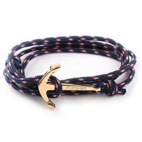 Be Great Anchor Bracelet-Black and Red
