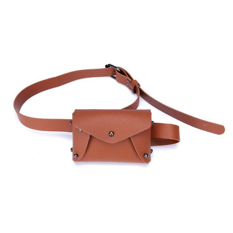 Stylish Brown Leather Fanny Pack