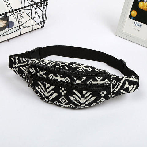 Black White Sac Fanny Pack