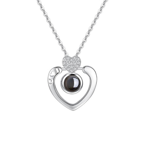 Silver Double Heart Necklace
