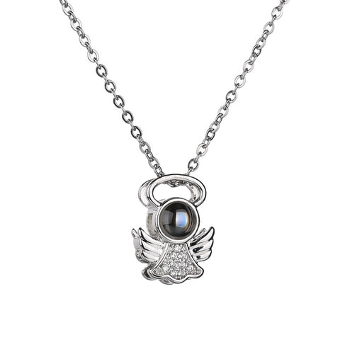 Silver Angel Be Great Necklace