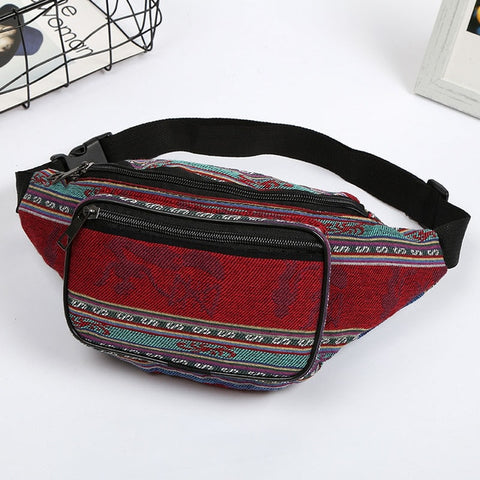 Red Aztec Sac Fanny Pack