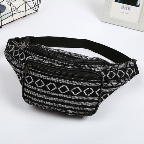 White Circle Sac Fanny Pack